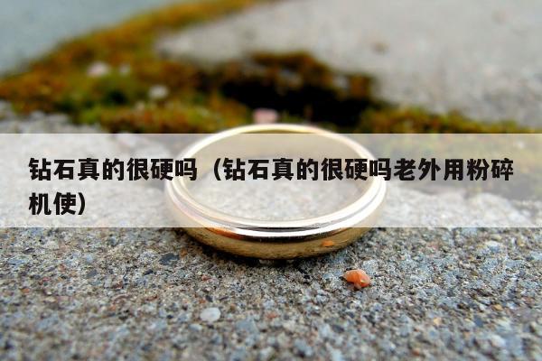 钻石真的很硬吗（钻石真的很硬吗老外用粉碎机使）