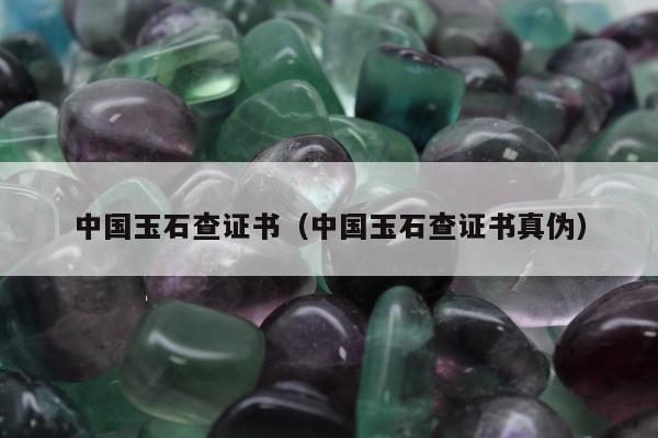 中国玉石查证书（中国玉石查证书真伪）
