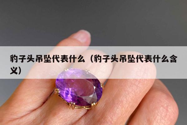 豹子头吊坠代表什么（豹子头吊坠代表什么含义）