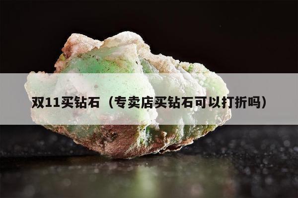 双11买钻石（专卖店买钻石可以打折吗）