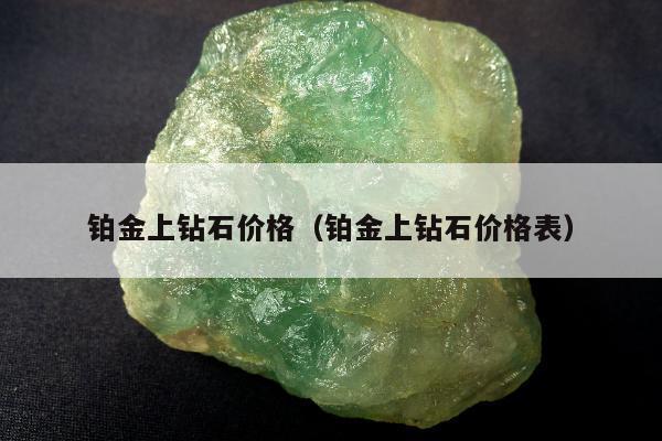 铂金上钻石价格（铂金上钻石价格表）
