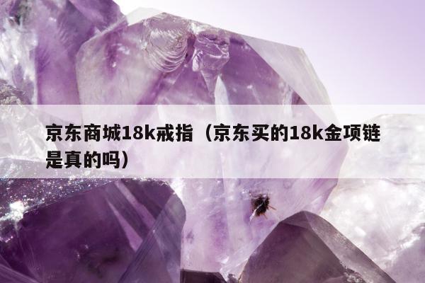 京东商城18k戒指（京东买的18k金项链是真的吗）