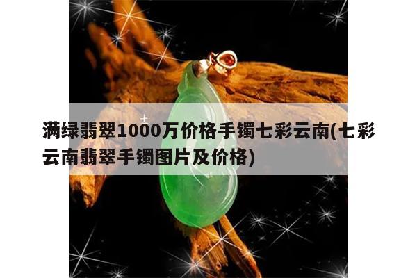 满绿翡翠1000万价格手镯七彩云南(七彩云南翡翠手镯图片及价格)