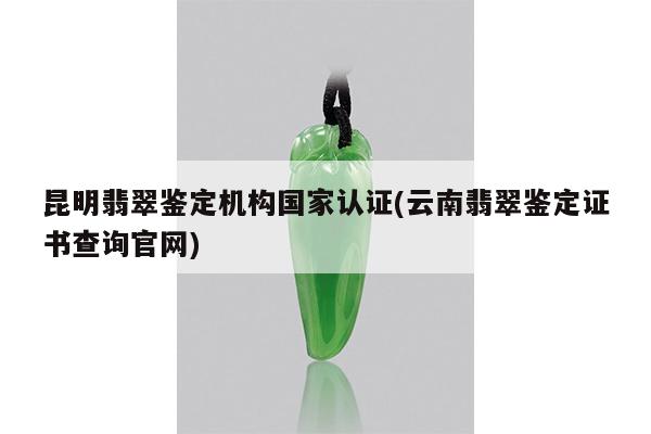 昆明翡翠鉴定机构国家认证(云南翡翠鉴定证书查询官网)