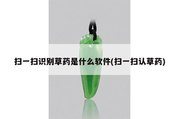 扫一扫识别草药是什么软件(扫一扫认草药)