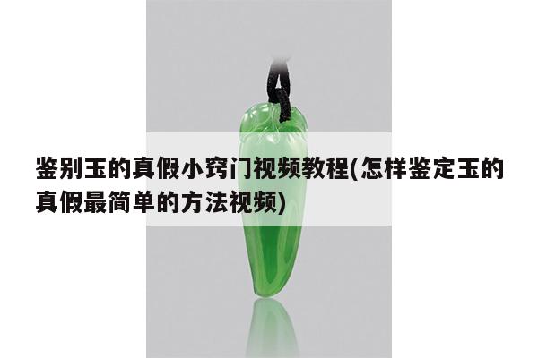鉴别玉的真假小窍门视频教程(怎样鉴定玉的真假最简单的方法视频)