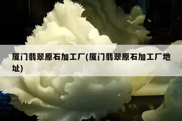 厦门翡翠原石加工厂(厦门翡翠原石加工厂地址)