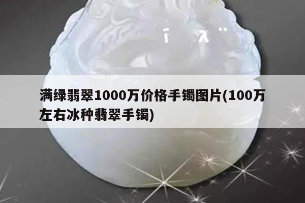 满绿翡翠1000万价格手镯图片(100万左右冰种翡翠手镯)