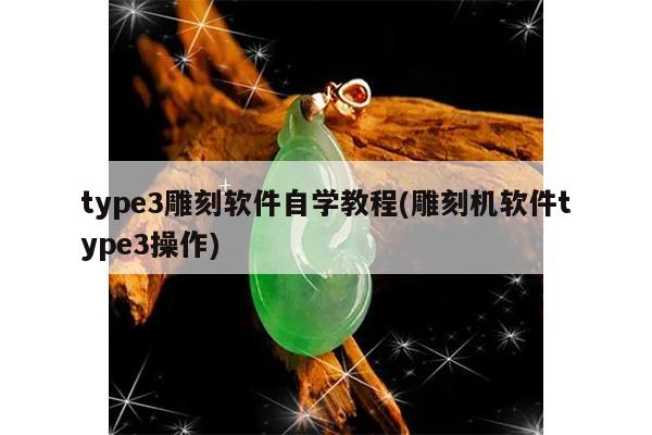 type3雕刻软件自学教程(雕刻机软件type3操作)