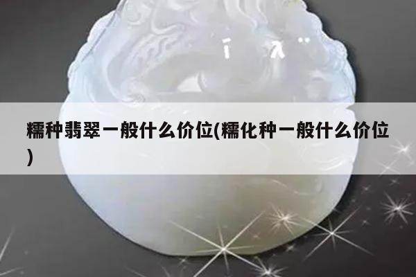 糯种翡翠一般什么价位(糯化种一般什么价位)