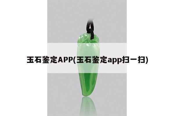 玉石鉴定APP(玉石鉴定app扫一扫)