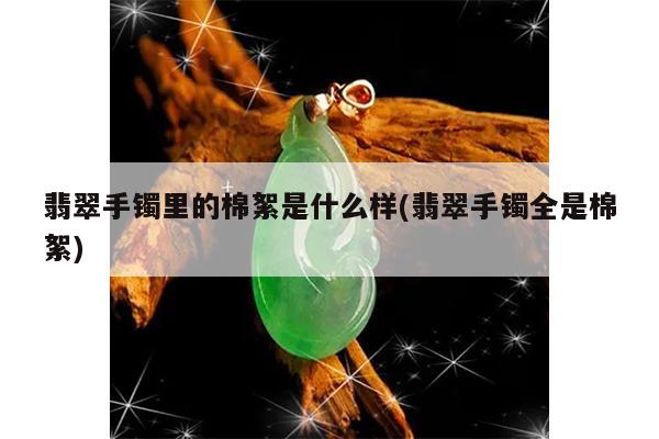 翡翠手镯里的棉絮是什么样(翡翠手镯全是棉絮)