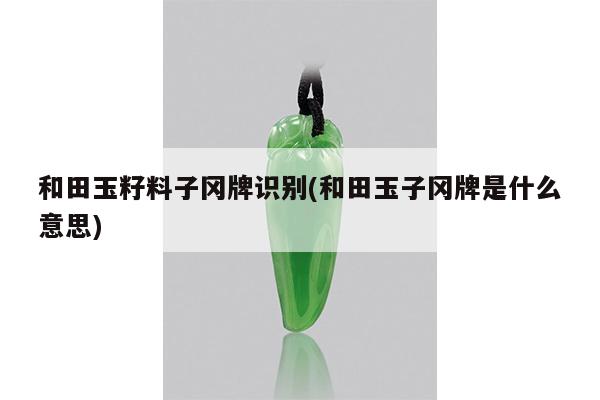 和田玉籽料子冈牌识别(和田玉子冈牌是什么意思)