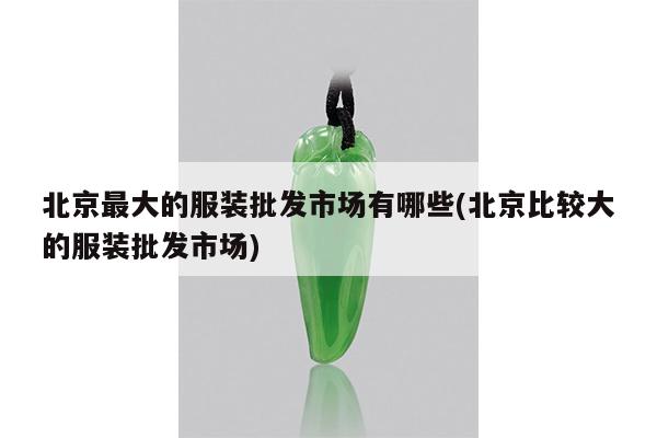 北京最大的服装批发市场有哪些(北京比较大的服装批发市场)