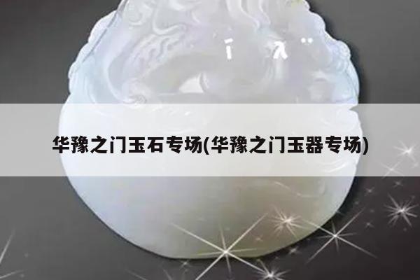 华豫之门玉石专场(华豫之门玉器专场)