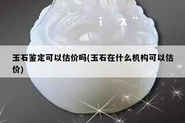 玉石鉴定可以估价吗(玉石在什么机构可以估价)