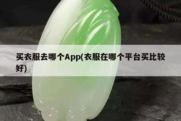 买衣服去哪个App(衣服在哪个平台买比较好)