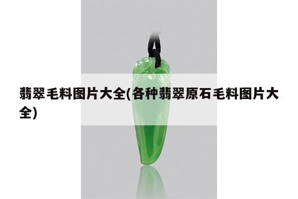 翡翠毛料图片大全(各种翡翠原石毛料图片大全)