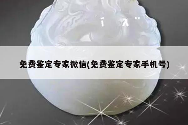 免费鉴定专家微信(免费鉴定专家手机号)