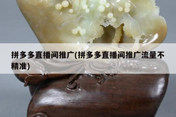 拼多多直播间推广(拼多多直播间推广流量不精准)