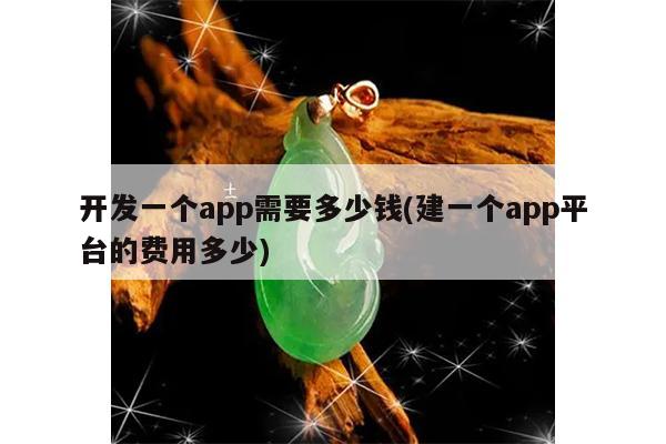 开发一个app需要多少钱(建一个app平台的费用多少)