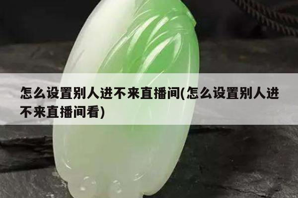 怎么设置别人进不来直播间(怎么设置别人进不来直播间看)