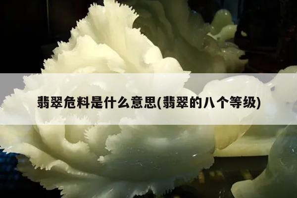 翡翠危料是什么意思(翡翠的八个等级)