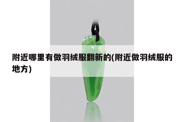 附近哪里有做羽绒服翻新的(附近做羽绒服的地方)