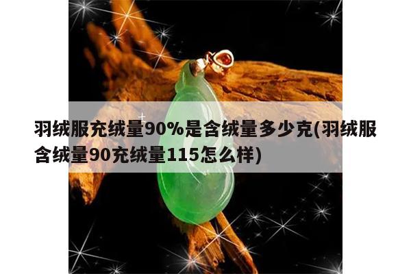 羽绒服充绒量90%是含绒量多少克(羽绒服含绒量90充绒量115怎么样)