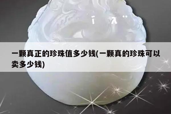 一颗真正的珍珠值多少钱(一颗真的珍珠可以卖多少钱)