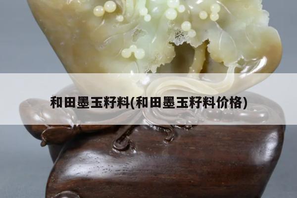 和田墨玉籽料(和田墨玉籽料价格)
