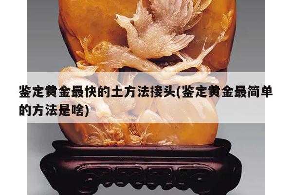 鉴定黄金最快的土方法接头(鉴定黄金最简单的方法是啥)