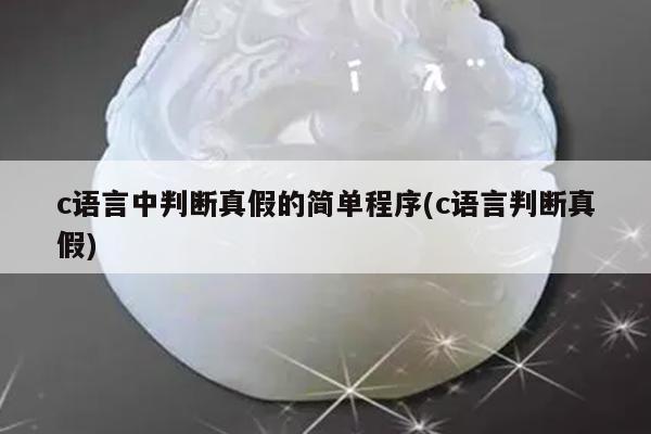 c语言中判断真假的简单程序(c语言判断真假)