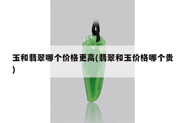 玉和翡翠哪个价格更高(翡翠和玉价格哪个贵)
