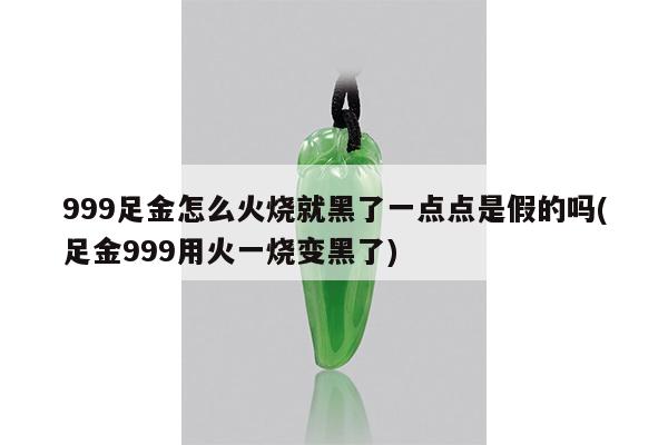 999足金怎么火烧就黑了一点点是假的吗(足金999用火一烧变黑了)