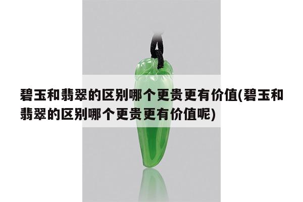 碧玉和翡翠的区别哪个更贵更有价值(碧玉和翡翠的区别哪个更贵更有价值呢)