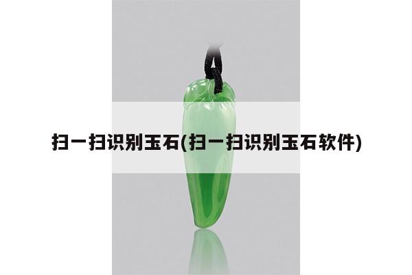 扫一扫识别玉石(扫一扫识别玉石软件)
