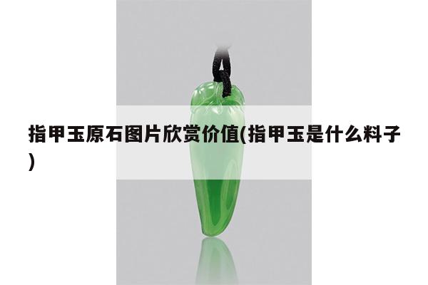 指甲玉原石图片欣赏价值(指甲玉是什么料子)