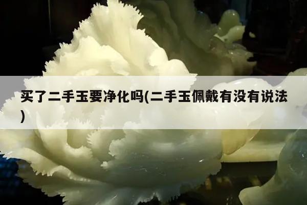 买了二手玉要净化吗(二手玉佩戴有没有说法)