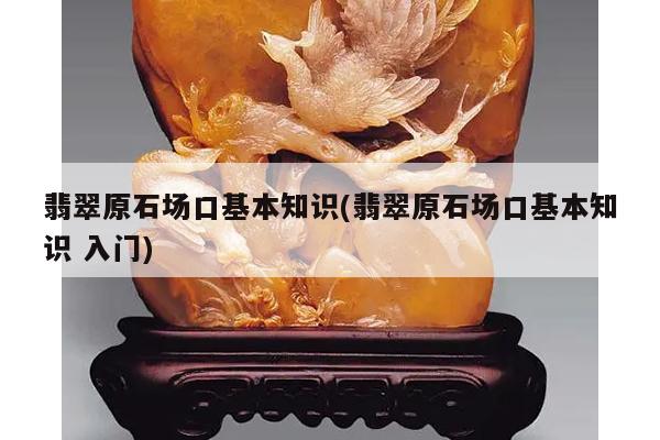 翡翠原石场口基本知识(翡翠原石场口基本知识 入门)
