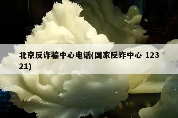 北京反诈骗中心电话(国家反诈中心 12321)
