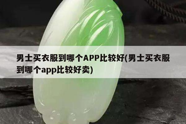 男士买衣服到哪个APP比较好(男士买衣服到哪个app比较好卖)