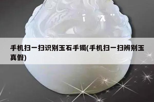 手机扫一扫识别玉石手镯(手机扫一扫辨别玉真假)