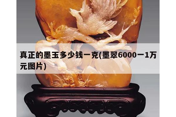 真正的墨玉多少钱一克(墨翠6000一1万元图片)