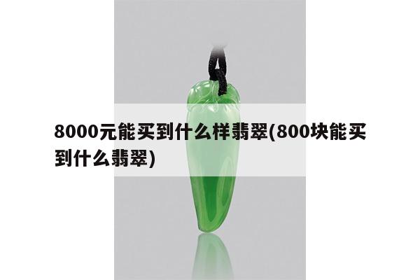 8000元能买到什么样翡翠(800块能买到什么翡翠)
