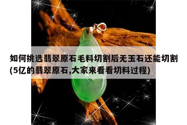 如何挑选翡翠原石毛料切割后无玉石还能切割(5亿的翡翠原石,大家来看看切料过程)