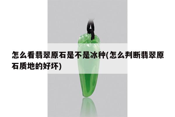 怎么看翡翠原石是不是冰种(怎么判断翡翠原石质地的好坏)