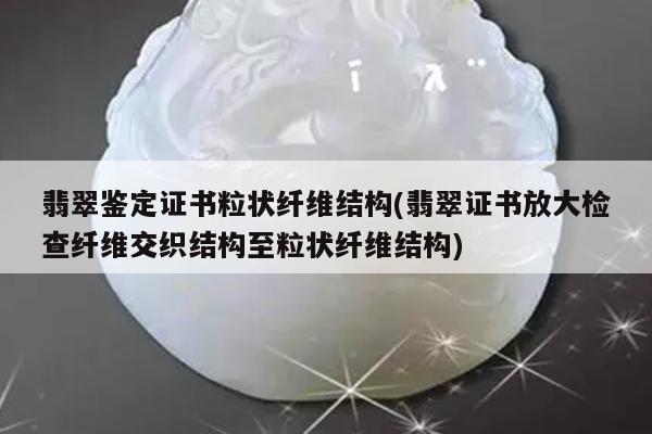 翡翠鉴定证书粒状纤维结构(翡翠证书放大检查纤维交织结构至粒状纤维结构)