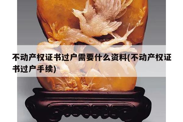 不动产权证书过户需要什么资料(不动产权证书过户手续)