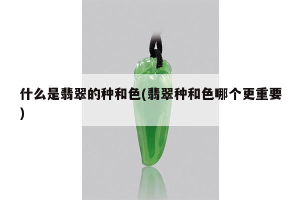 什么是翡翠的种和色(翡翠种和色哪个更重要)